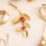 Holly Metal Ornament