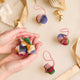 Multicolor Honeycomb Paper Mini Ornaments - Set of 6