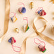 Multicolor Honeycomb Paper Mini Ornaments - Set of 6