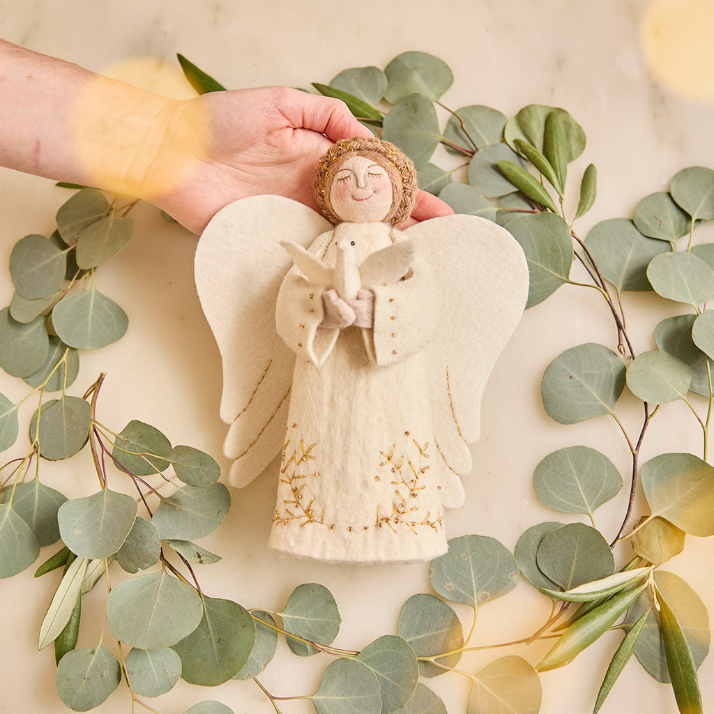 Angel with Dove Tree Topper