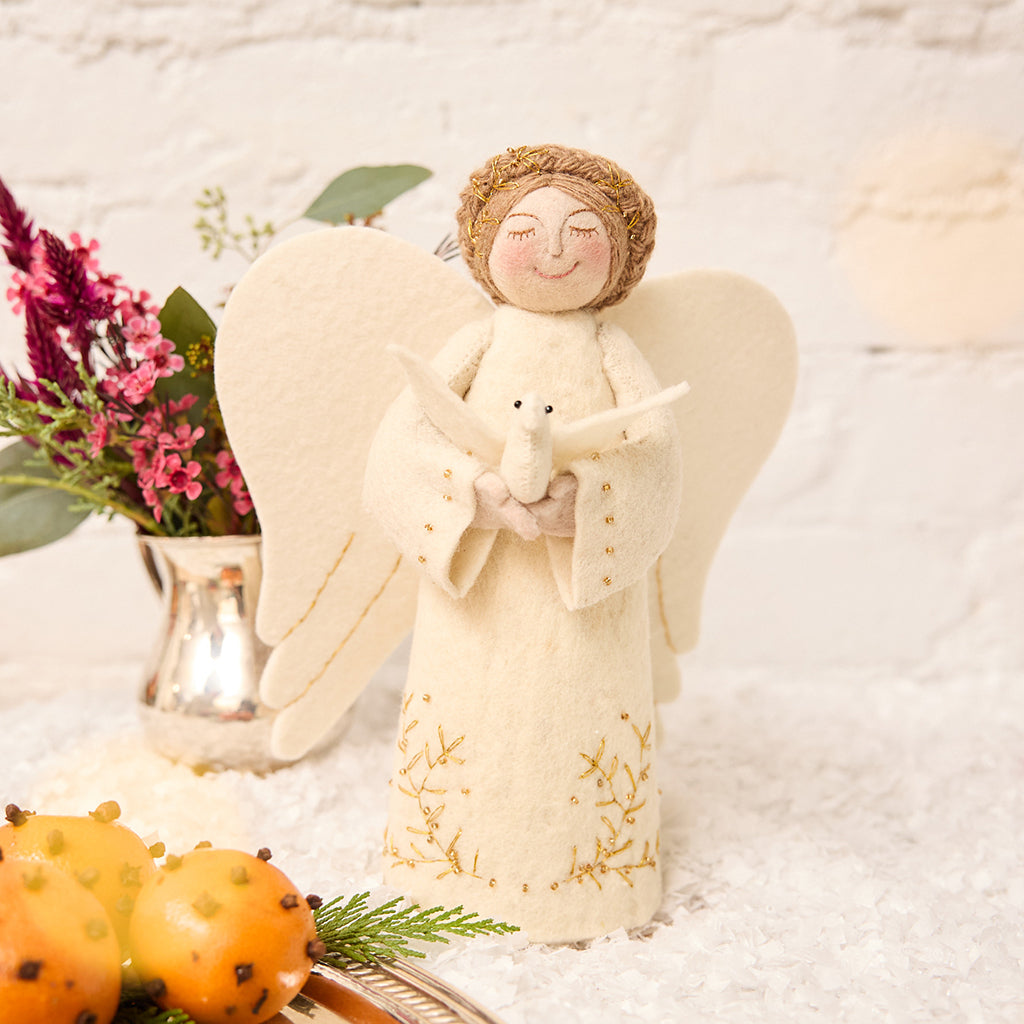 Angel with Dove Tree Topper
