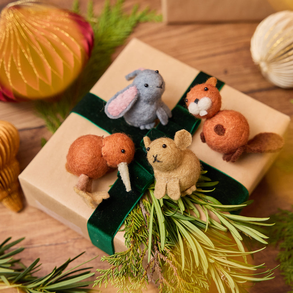 Hand Felted Little Brown American Pika Ornament – Craftspring