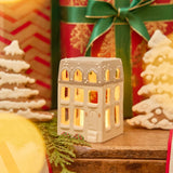 Winter Townhouse Ceramic Tealight Holder