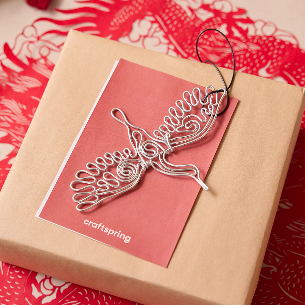 Crane Metal Ornament & Card