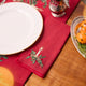 Red Candle Linen Napkins - Set of 4