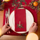 Red Candle Linen Napkins - Set of 4