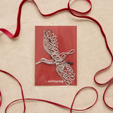 Crane Metal Ornament & Card