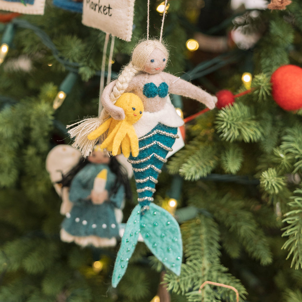 Mermaid with Octopus Ornament