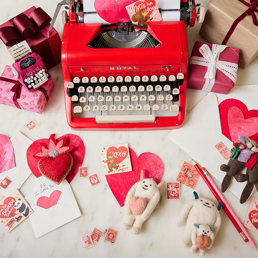 Secret Love Pink Typewriter Ornament