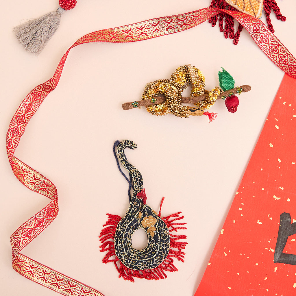 Serpent Beaded Ornament