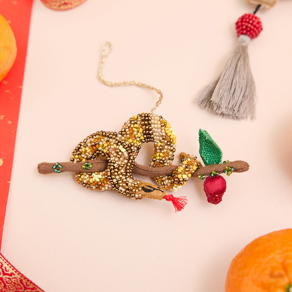Serpent Beaded Ornament