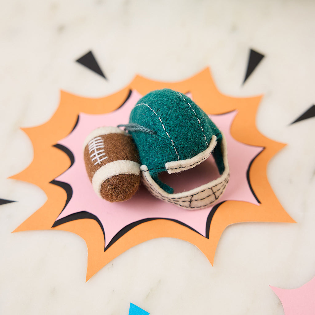 felt football helmet Football Helmet Ornament – Felt Sports Holiday Décor