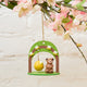 Hand-carved wooden bear and beehive ornament with buzzing bees – handmade in Peru