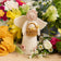 Handmade Spring Angel ornament holding baby chicks – a symbol of renewal and hope for Easter or springtime décor.