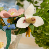 Wildflower Bouquet with Snail & Vase