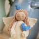 Spring Angel with Birds Ornament