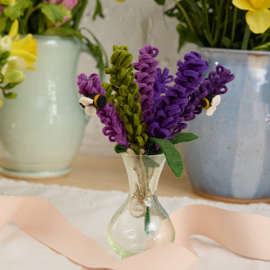 Bundle: Vibrant Flower Bouquets with Vases - Set of 4