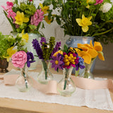 Bundle: Vibrant Flower Bouquets with Vases - Set of 4