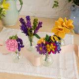Bundle: Vibrant Flower Bouquets with Vases - Set of 4