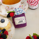 Set of 3 mixed berries felt ornaments: jam jar, raspberry & blackberry pint, and berry tart. Handcrafted wool décor with bead embroidery, perfect for kitchen or holiday décor.