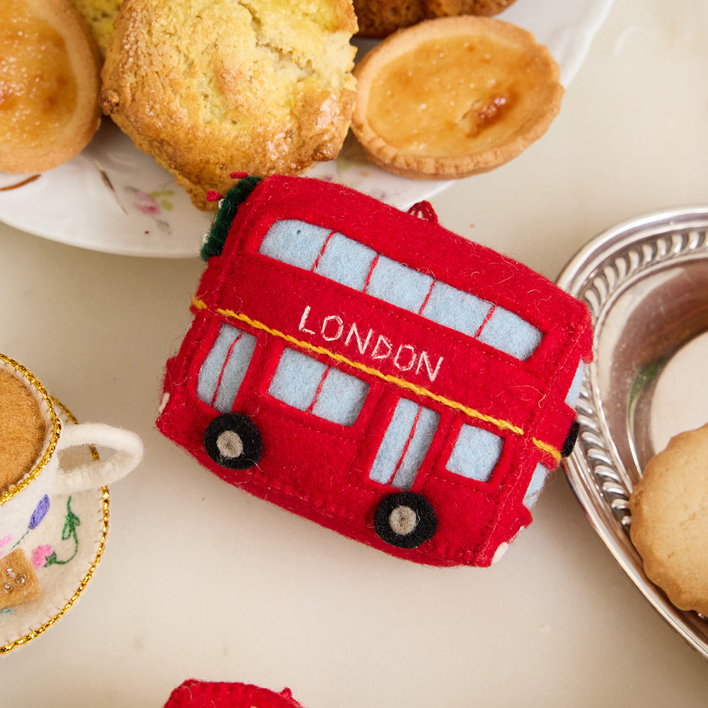 Double Decker London Bus Ornament