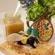 Handmade merino wool Eastern bumblebee ornament supporting youth environmental programs