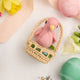 Pink Spring Chick with Flowers Ornament