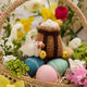 Chicken in Backpack Basket Ornament