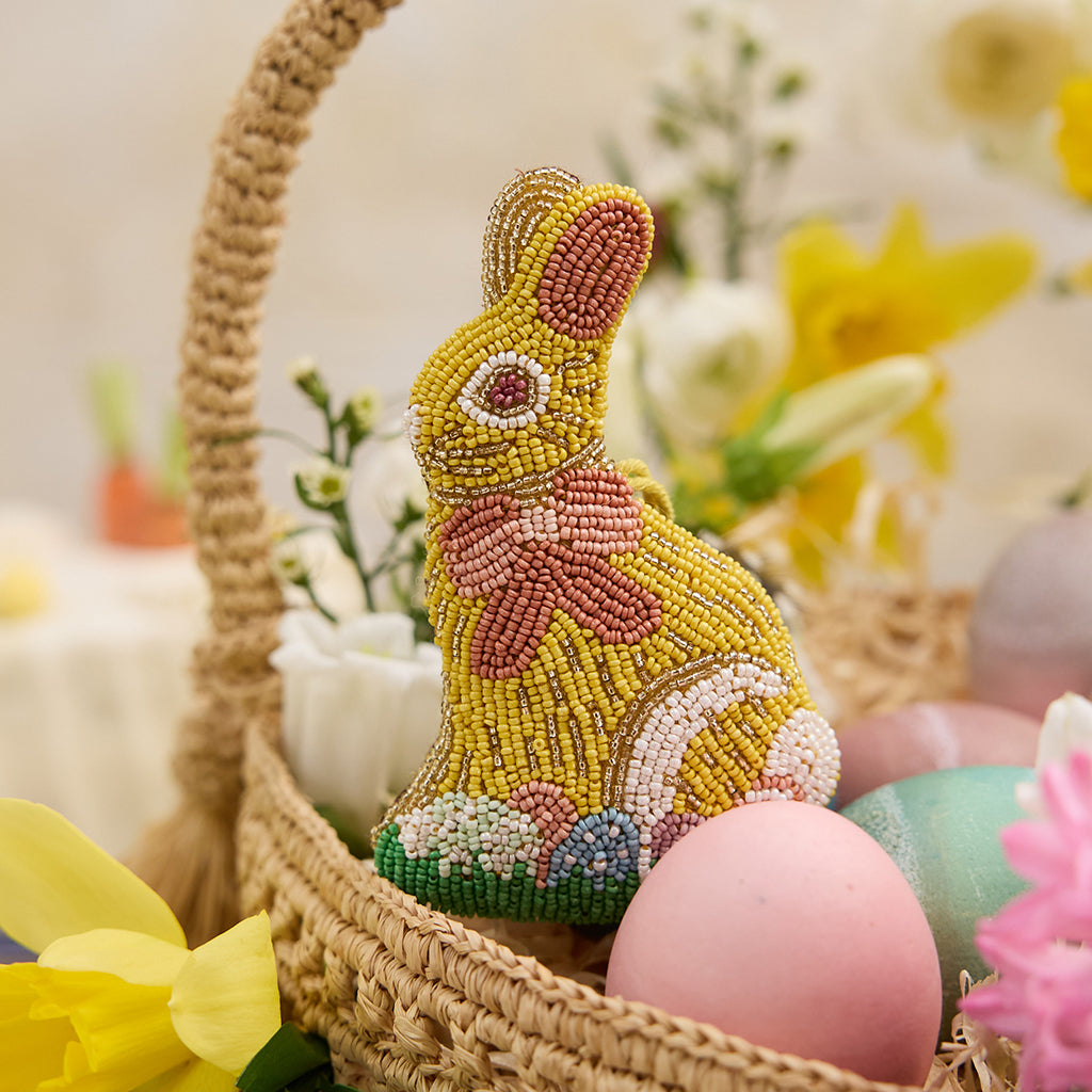 Chocolate Easter Bunny Beaded Ornament