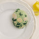 Butterfly on Hydrangea Embroidered Egg Ornament