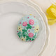 Fox in Wildflowers Embroidered Egg Ornament