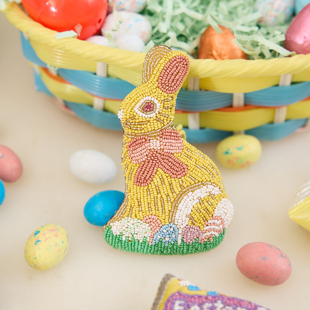 Chocolate Easter Bunny Beaded Ornament