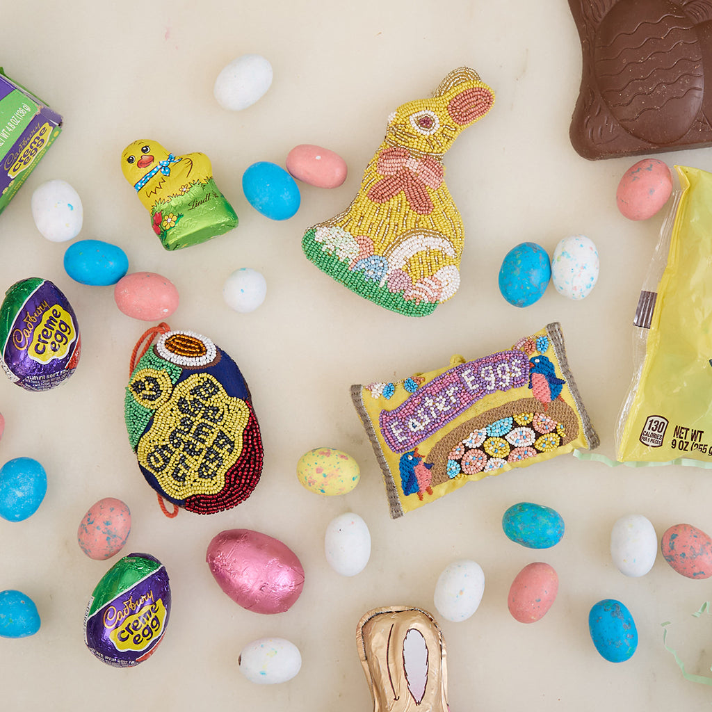 Chocolate Easter Bunny Beaded Ornament