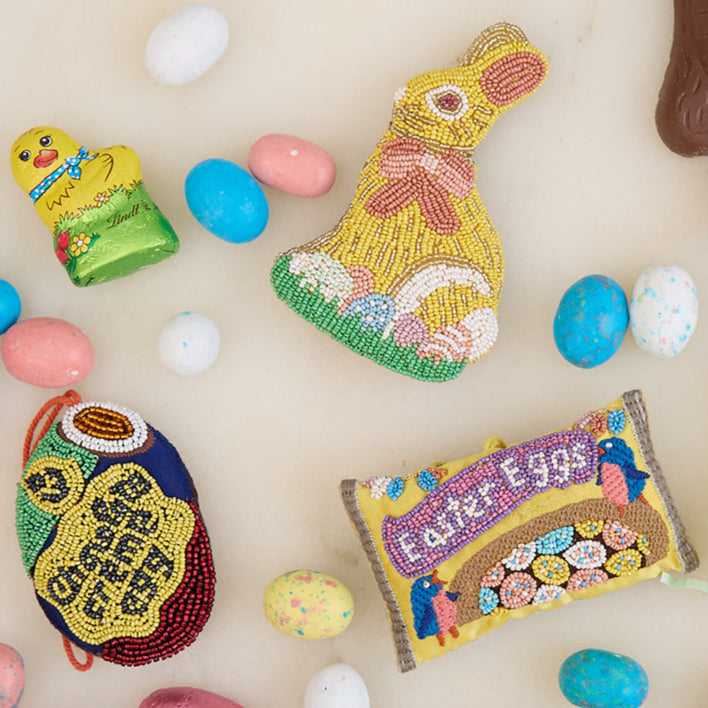 Bundle: Beaded Easter Candy Ornaments Set of 3