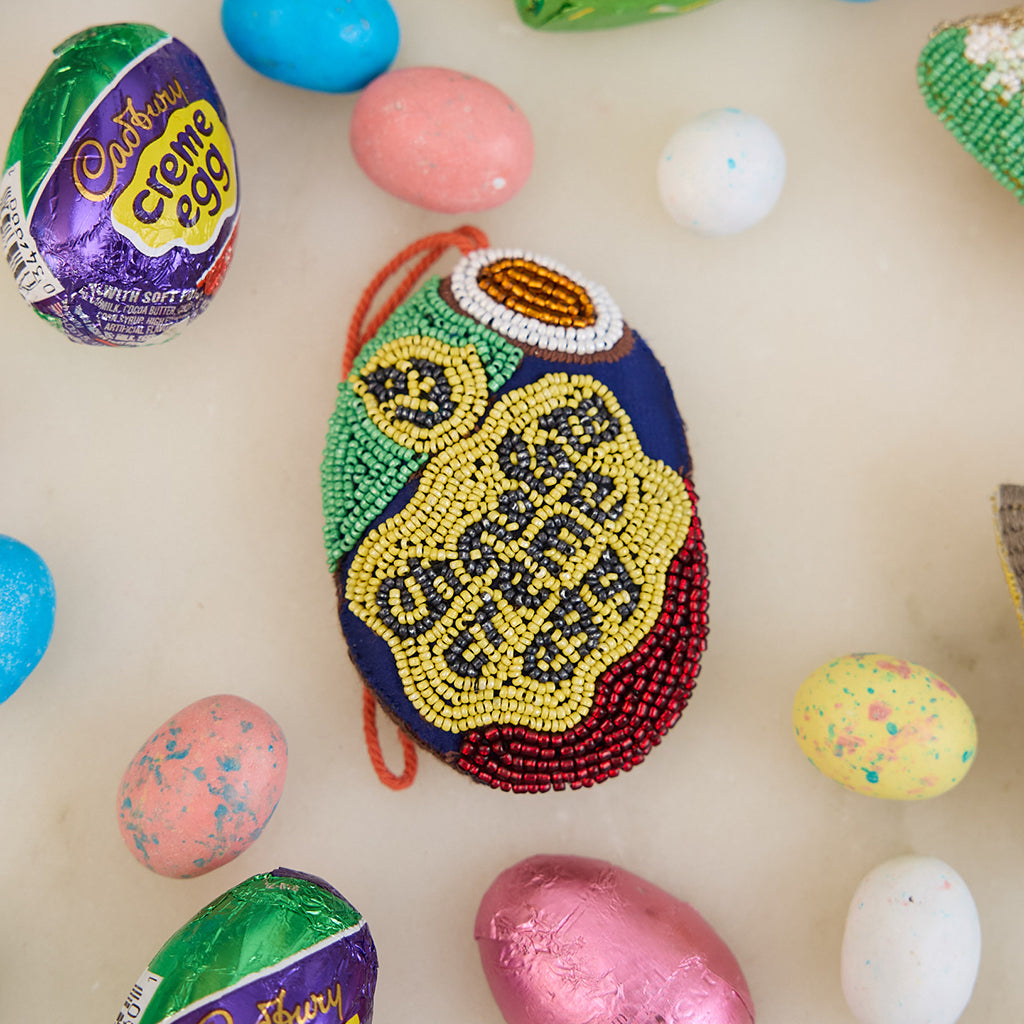 Chocolate Creme Egg Beaded Ornament