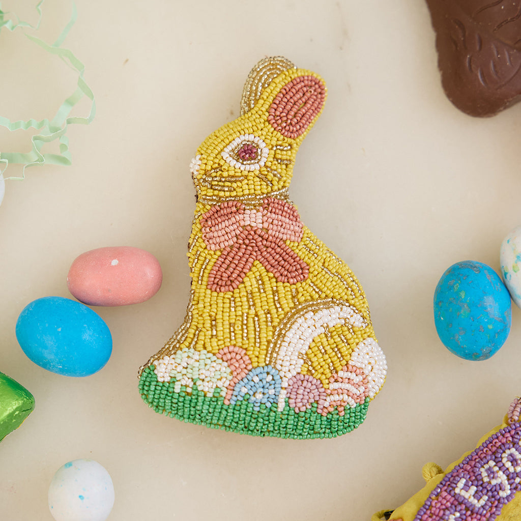 Chocolate Easter Bunny Beaded Ornament