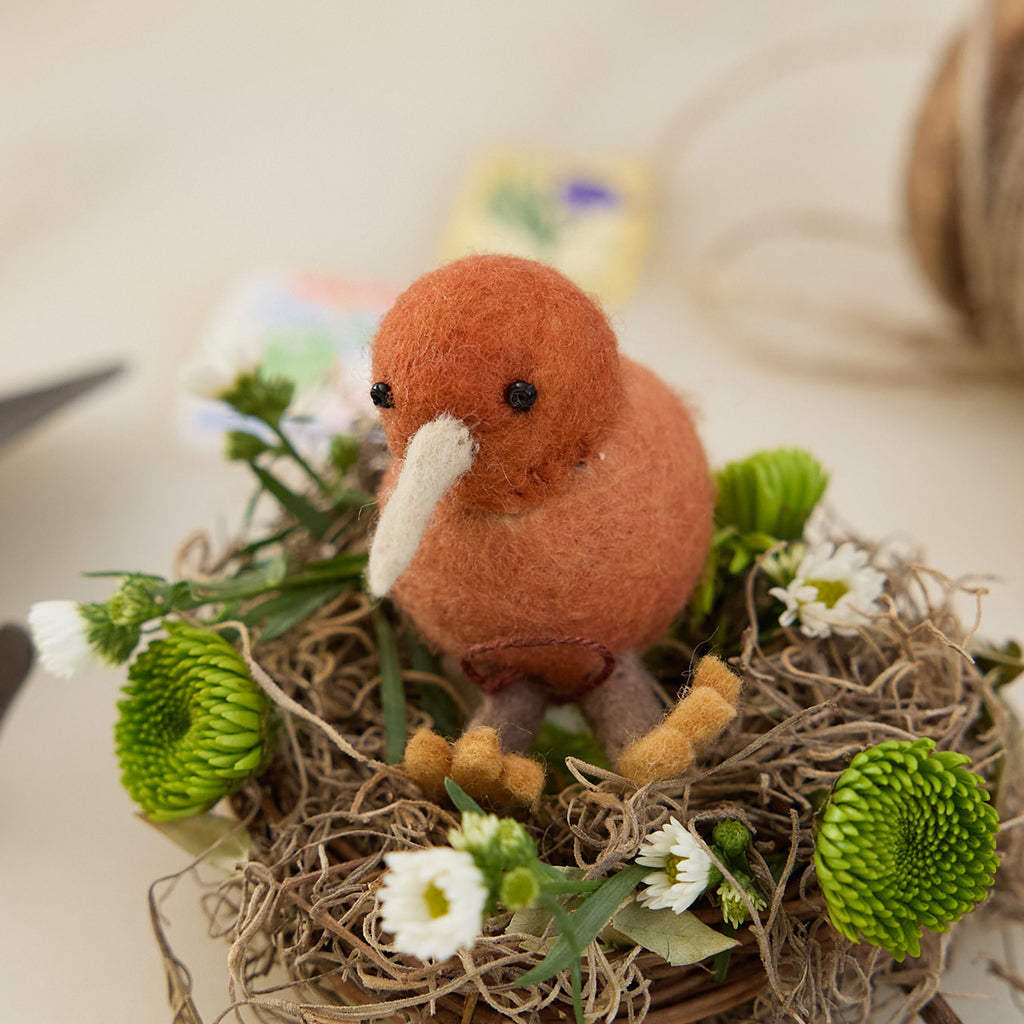 Hand-Felted Little Brown Kiwi Bird Ornament – Craftspring