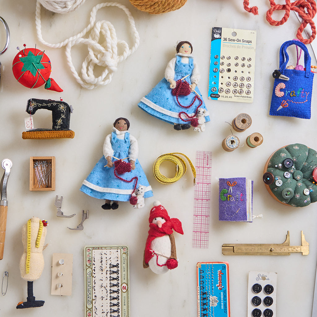 Crafty Knitting Bag Ornament