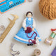 Woman Knitting with Cat Ornament - Light