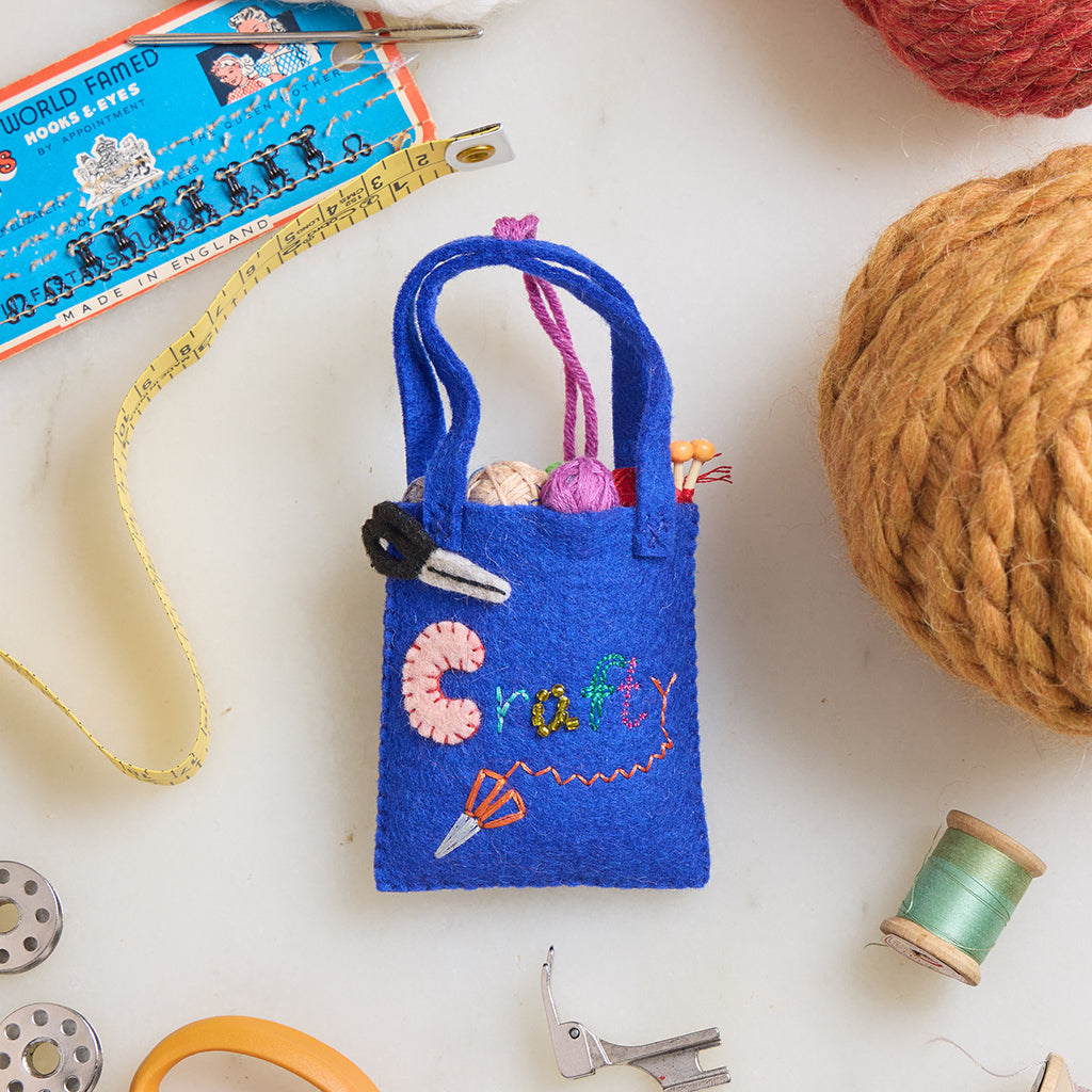 Crafty Knitting Bag Ornament