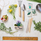 Vintage-style felt seed packet decorations for holiday trees or kitchen gifts