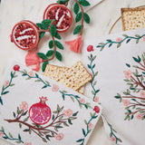 Hand-Embroidered Afikoman Bag with Pomegranate