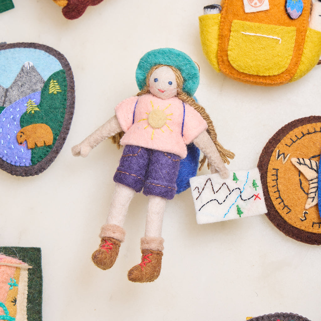 On the Trail Backpacker Ornament - Light