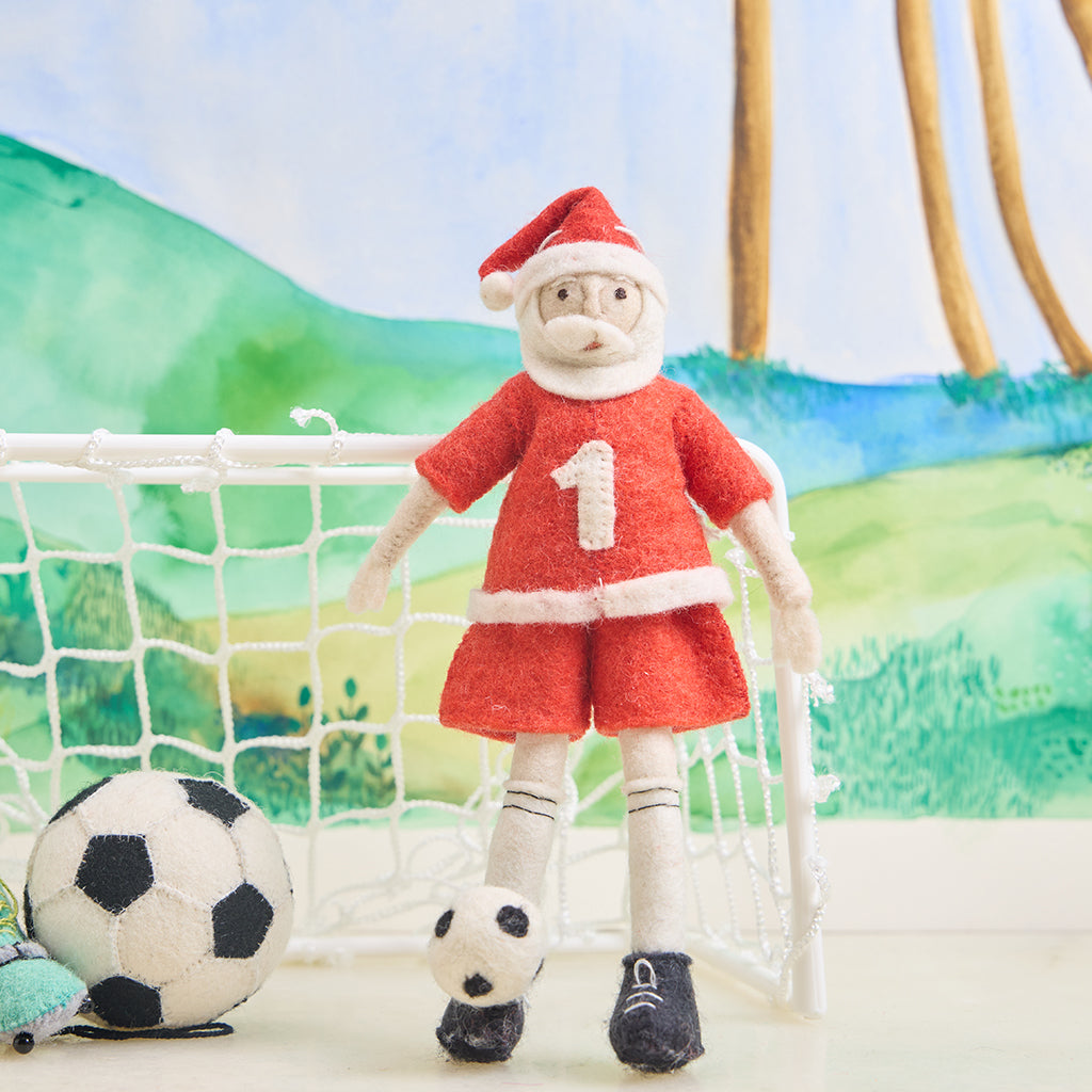 Soccer Santa Ornament