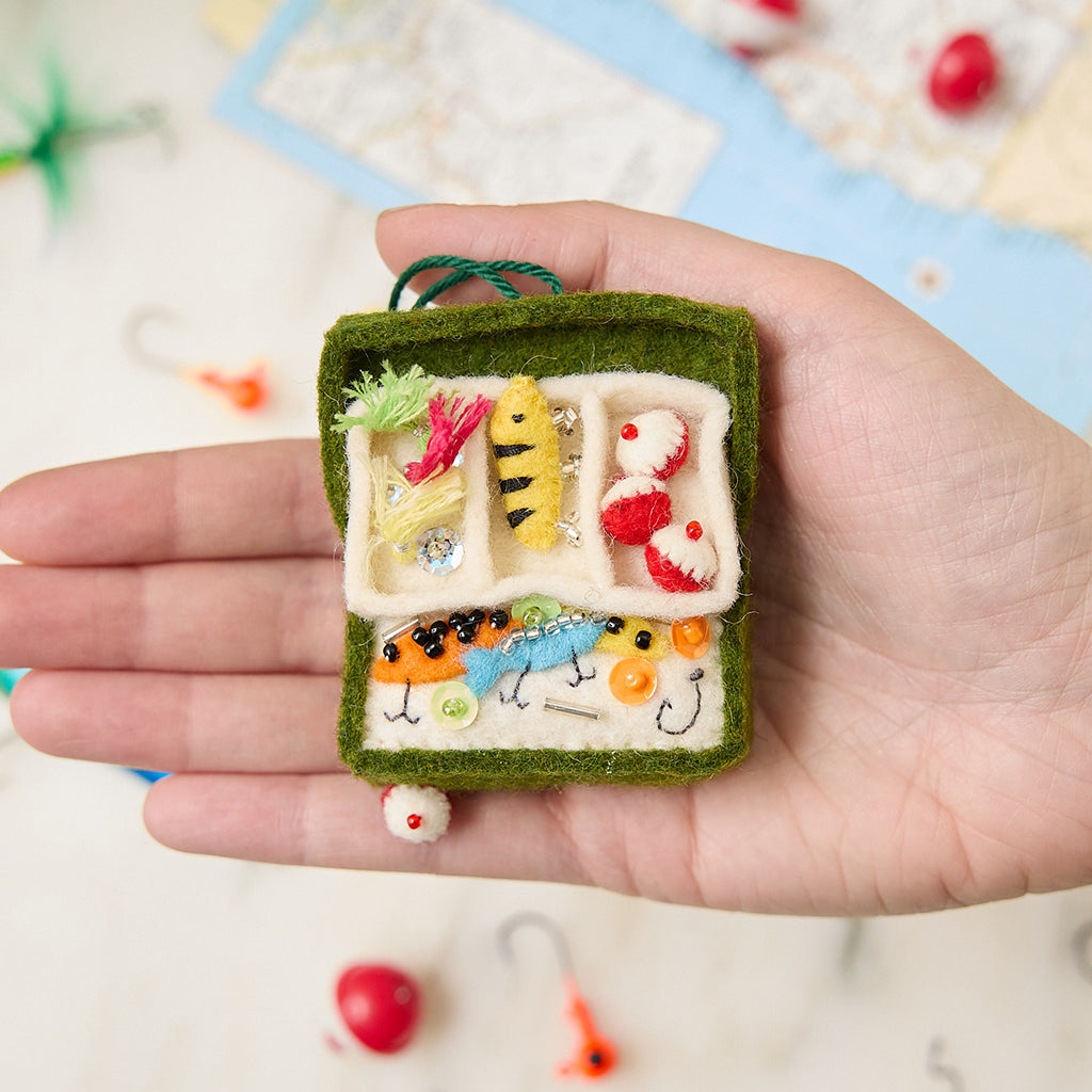 decoration fishing tackel boxes for wreaths Tackle Box Ornament