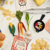 Fair trade felt garlic plant ornament – made from locally sourced merino-blend wool in Kyrgyzstan.