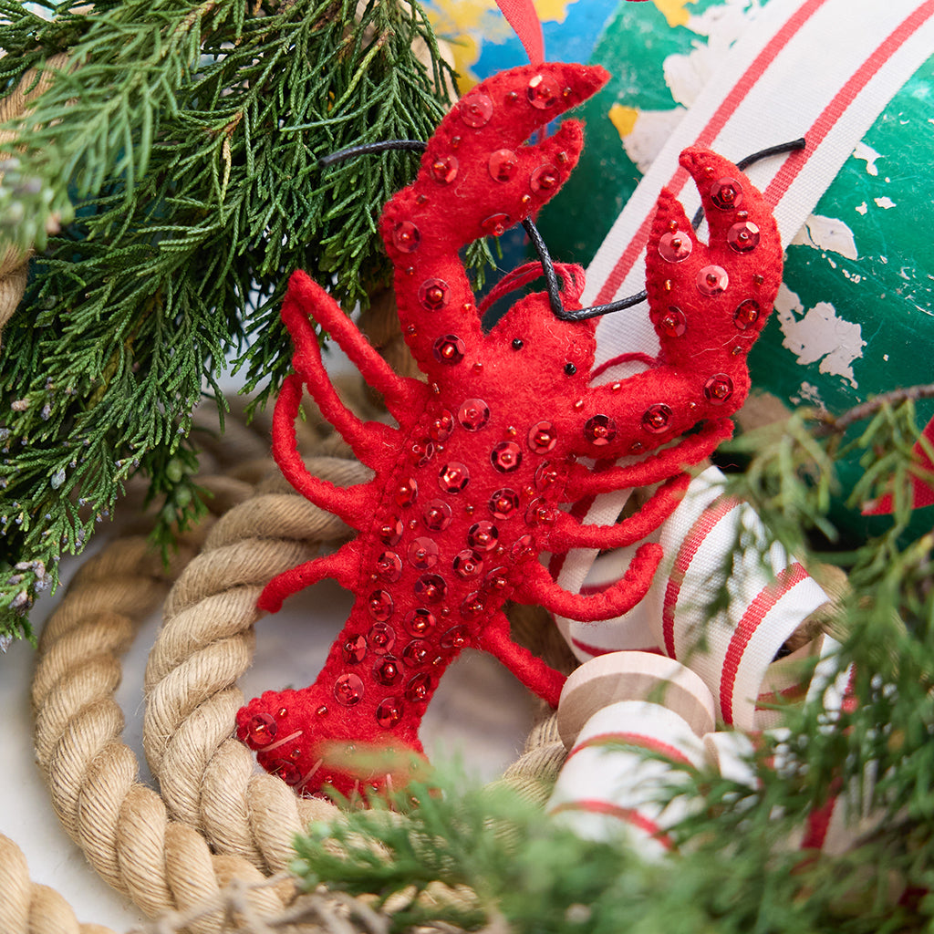 Bejeweled Red Lobster Ornament