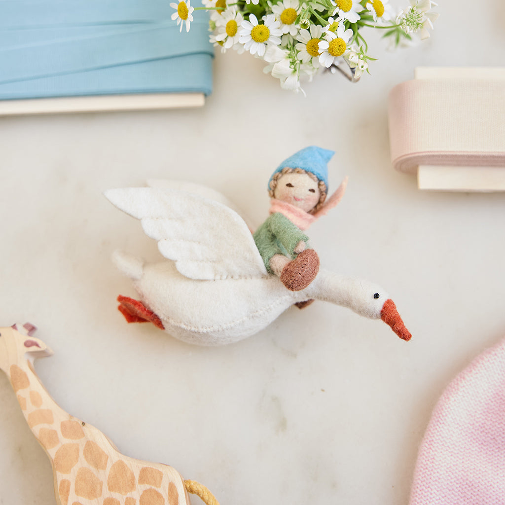 Cloud Dancer Dream Goose Ornament - Light