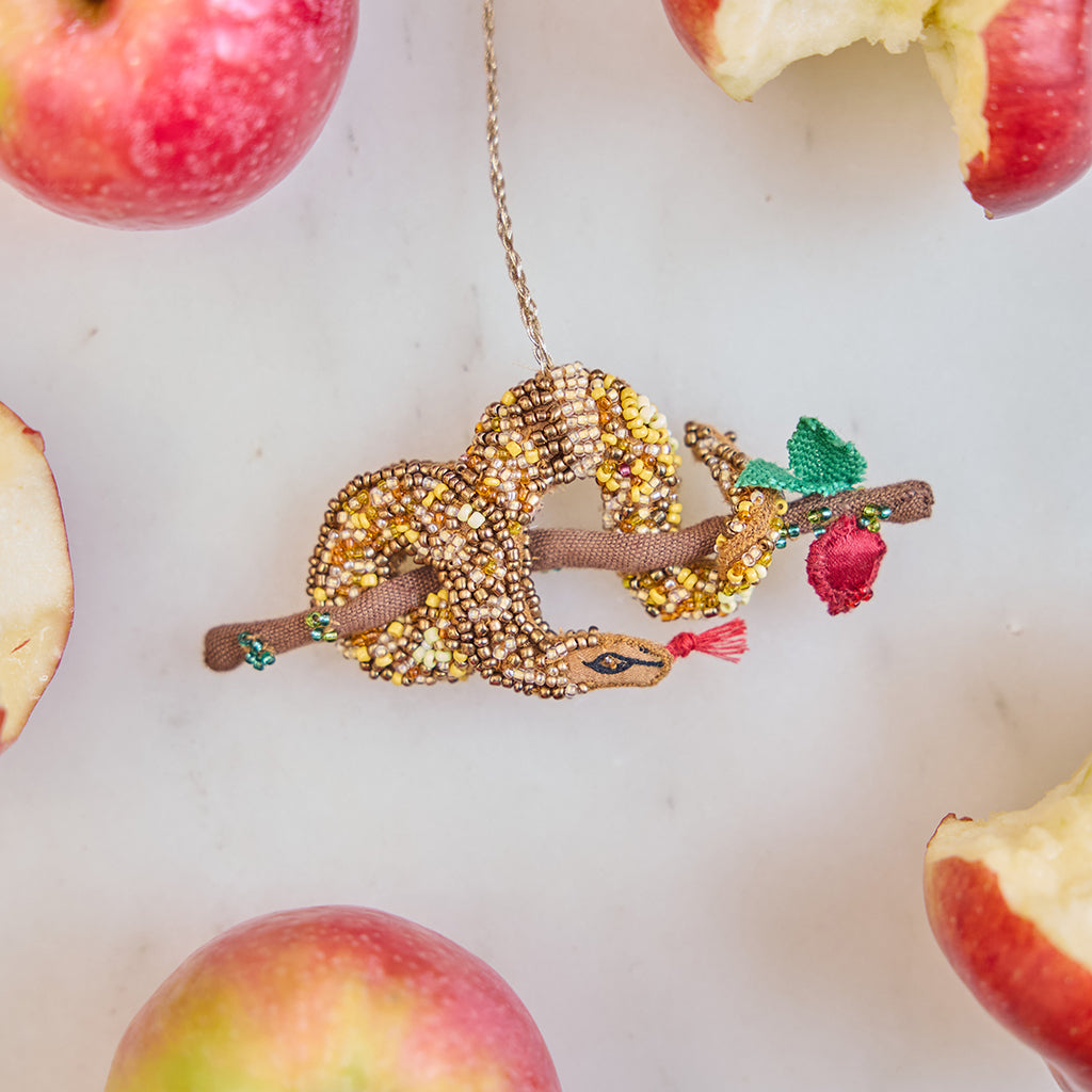 Serpent Beaded Ornament