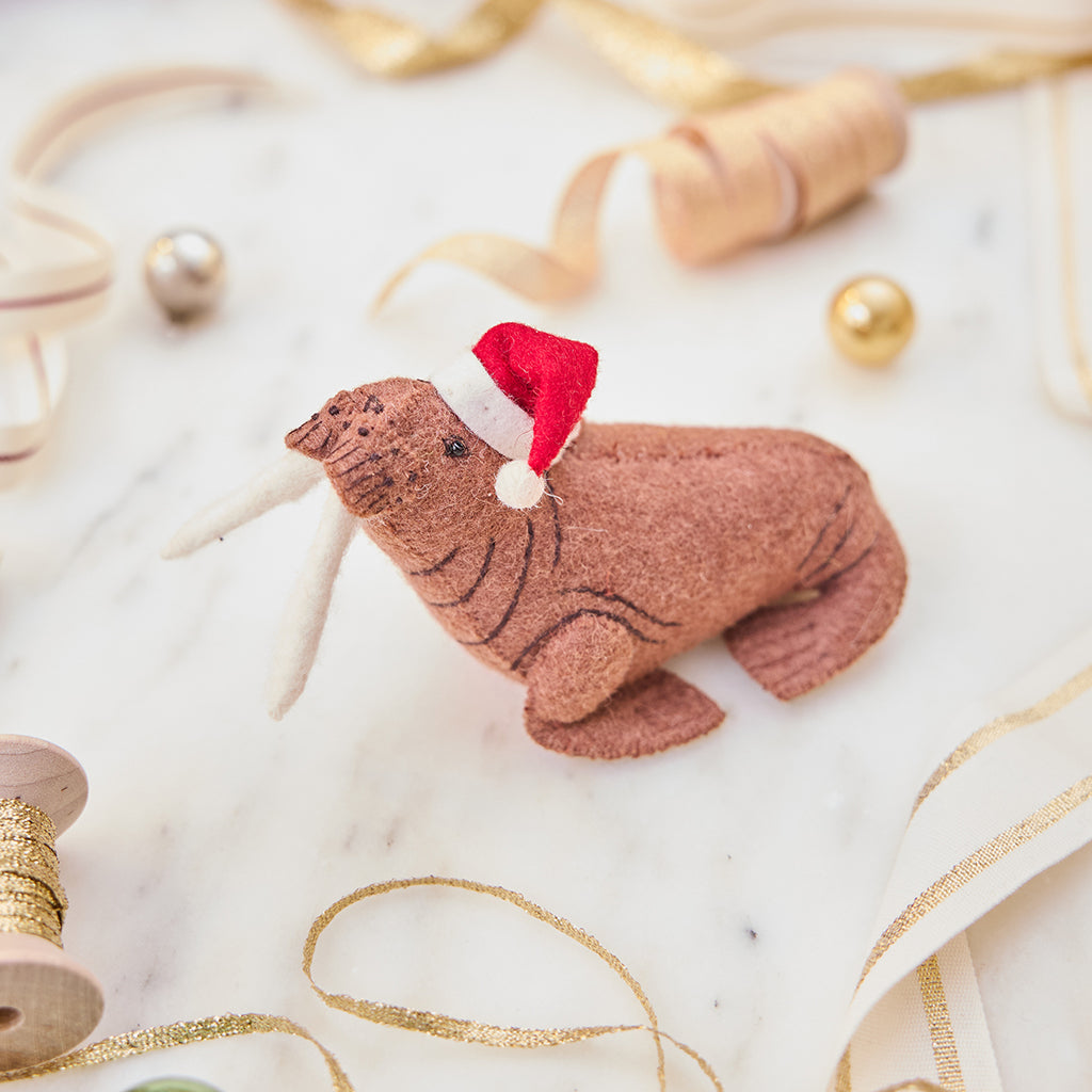 Santa Walrus Ornament